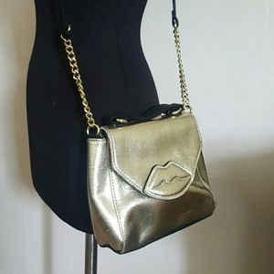Betsey Johnson gold purse